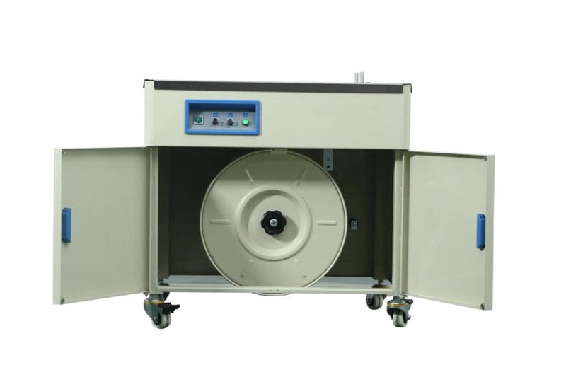 Semi Auto strapping machine INSTALLing strap