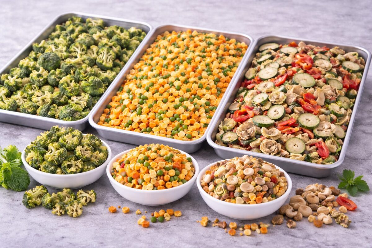 Freeze dried vegetables