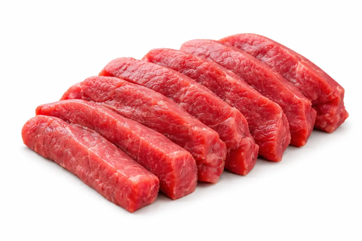 Sliced meat using meat slicer