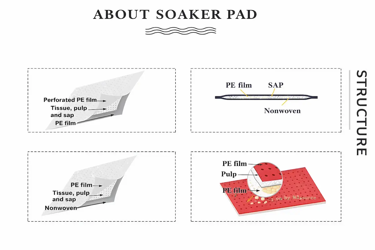 Soaker pad structure